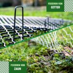 Schwarze unverzinkte GardenGloss U-Erdanker aus Stahl für Vlies, Netze und Gartenbefestigungen.