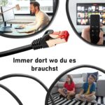 Schwarzes BIGtec 50m LAN Patchkabel mit RJ45-Steckern