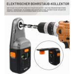 Schwarzer Bohrstaubsammler MAYILON M9912 mit halbtransparentem Staubbehälter, Libellen und orangen Tasten