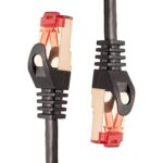 Schwarzes BIGtec 50m LAN Patchkabel mit RJ45-Steckern