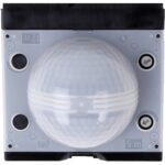 Weisser flacher Bewegungsmelder Steinel IS 180-2 mit halbkugelförmiger Multilinse für die Wandmontage