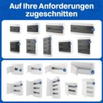 Weisser Aufputz-Sicherungskasten Intratec mit vier Reihen für achtundvierzig Module und weisser Tür