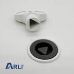 Lichtgrauer ARLI Schaltschrank aus ABS-Kunststoff, 210 x 280 x 130 mm, mit einer Verriegelung und Scharniertür