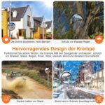 Schwarzer konvexer Verkehrsspiegel von moveland mit 30 cm Durchmesser, Wetterkappe und Metallwandhalterung