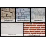 Silberfarbenes Bohrkronen-Set für Mauerwerk mit drei Kronen von 30, 40 und 50 mm, langem SDS-plus-Schaft, Zentrierbohrer und Sechskantschlüssel