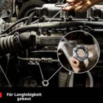 Silberner flexibler Krallengreifer und teleskopischer Magnetstab NoCry mit schwarzem Gummigriff