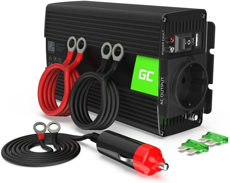 Green Cell 500 W / 1000 W Wechselrichter 12 V auf 230 V reiner Sinus Green Cell 500 W / 1000 W Wechselrichter 12 V auf 230 V reiner Sinus – Bild 1