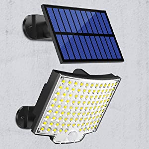 MPJ Solarlampe mit Bewegungsmelder und getrenntem Solarpanel – Detail 11