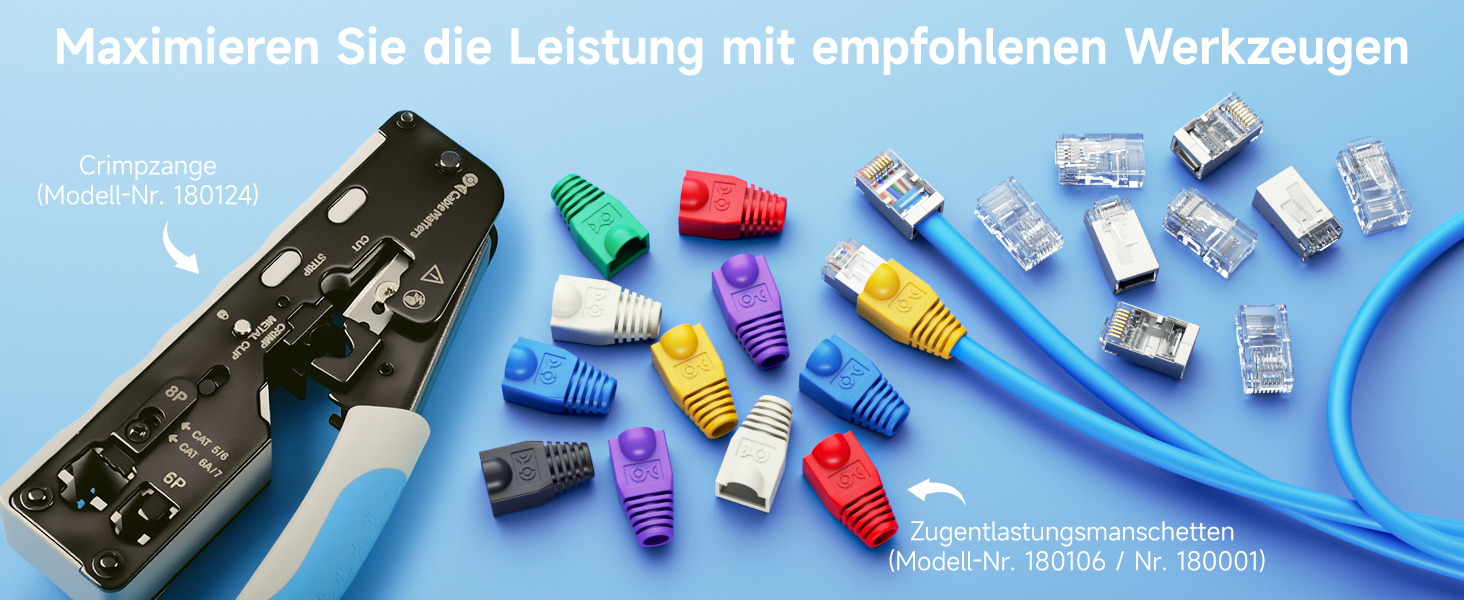 Cable Matters Cat6A RJ45 Pass-Through-Stecker geschirmt, 100 Stück – Detail 5