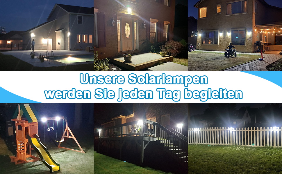 SIGRILL Solarlampen Aussen mit Bewegungsmelder, 4 oder 6 Stück, 150 LED – Detail 6