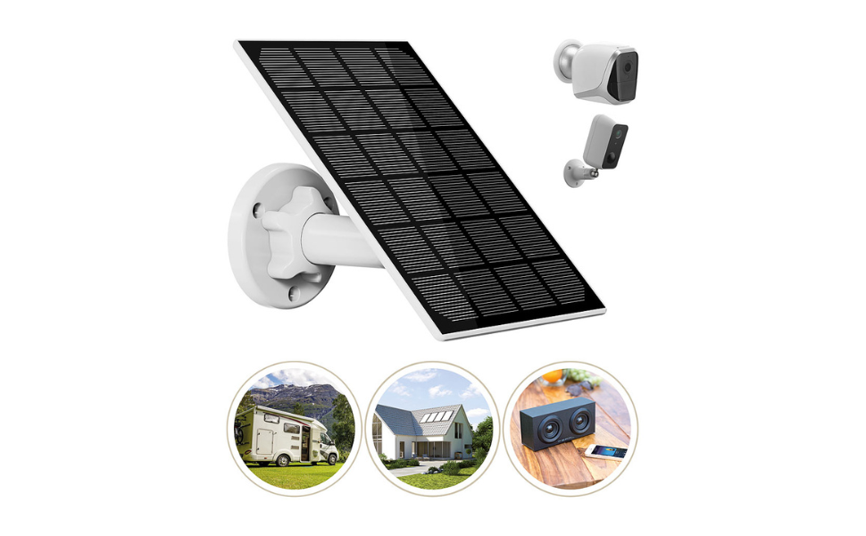 revolt Solarpanel 3 W mit Micro-USB für Akku-Überwachungskameras – Detail 2