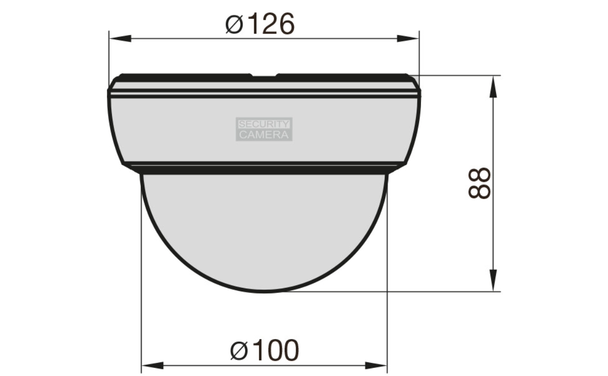 BASI KA305 Dome Kamera-Attrappe mit blinkender LED – Detail 4