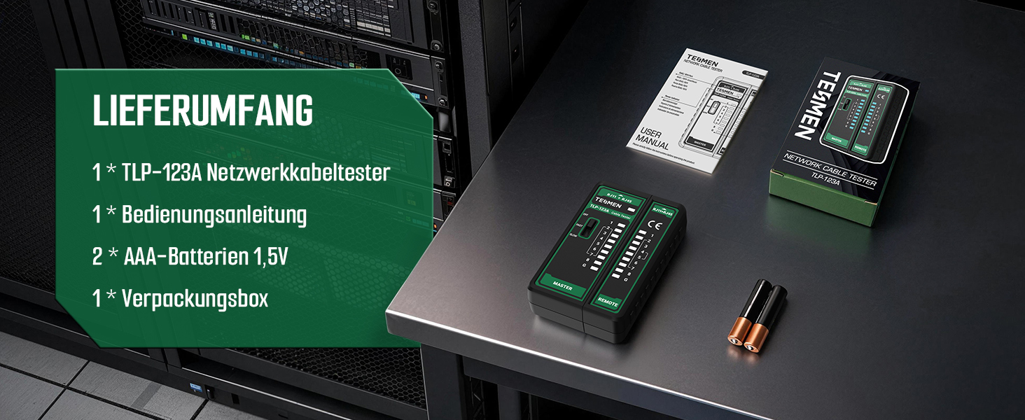 TESMEN TLP-123A Netzwerk-Kabeltester – Detail 6
