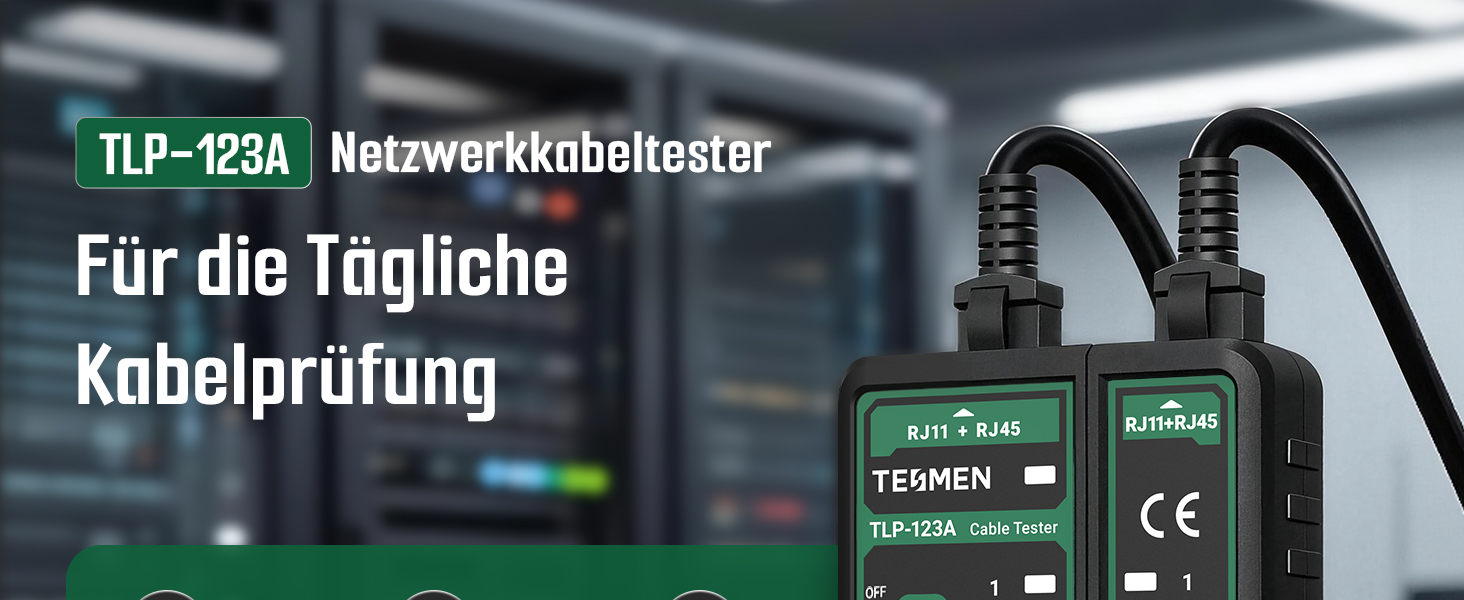 TESMEN TLP-123A Netzwerk-Kabeltester – Detail 1