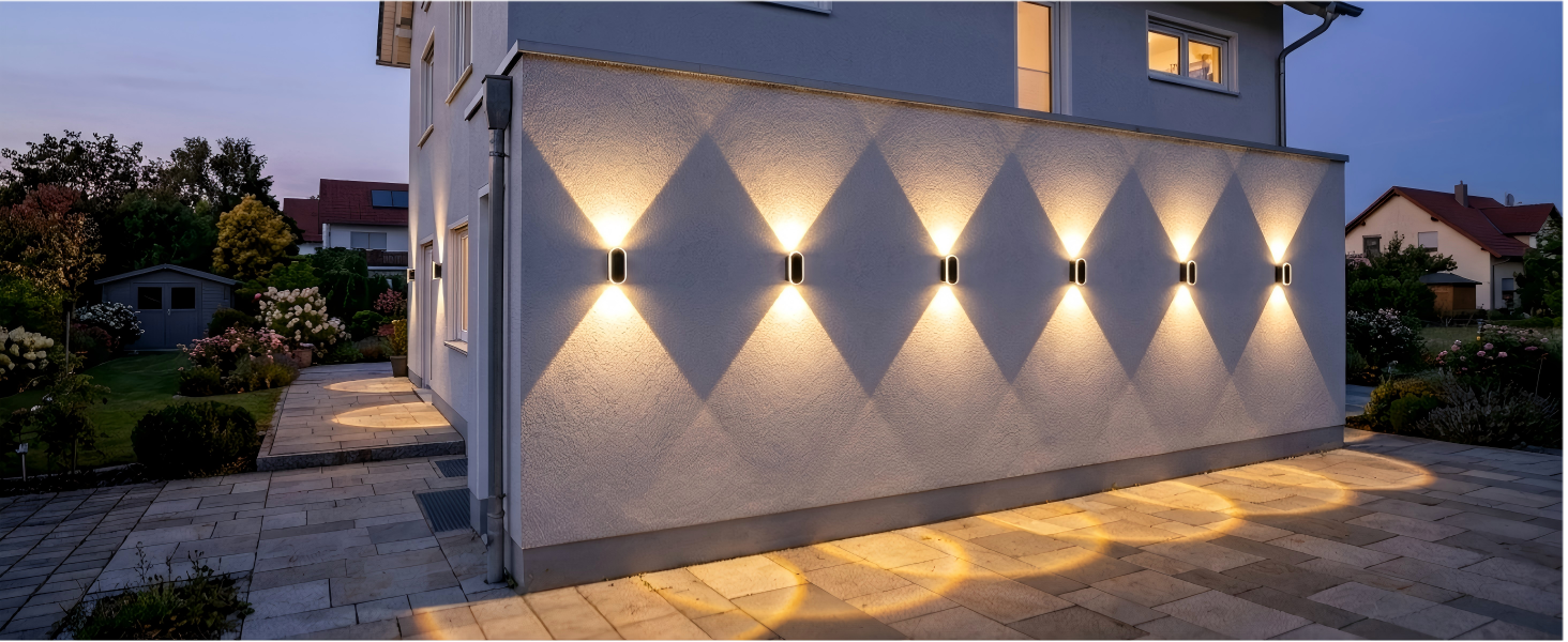 ELLASAY Solar Wandleuchte Aussen Up und Down IP65, 4 bis 10 Stück – Detail 6