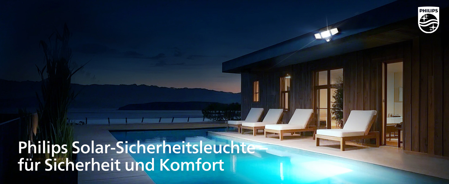 Philips Solarlampe mit 302 LEDs, Bewegungsmelder und drei Köpfen – Detail 13