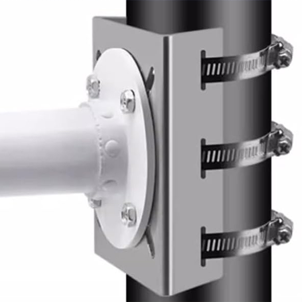 Die Helweet Masthalterung hat drei verstellbare Ringe mit einem Bereich von 25 bis 200 mm für Stangen und Rohre. – Detail 9