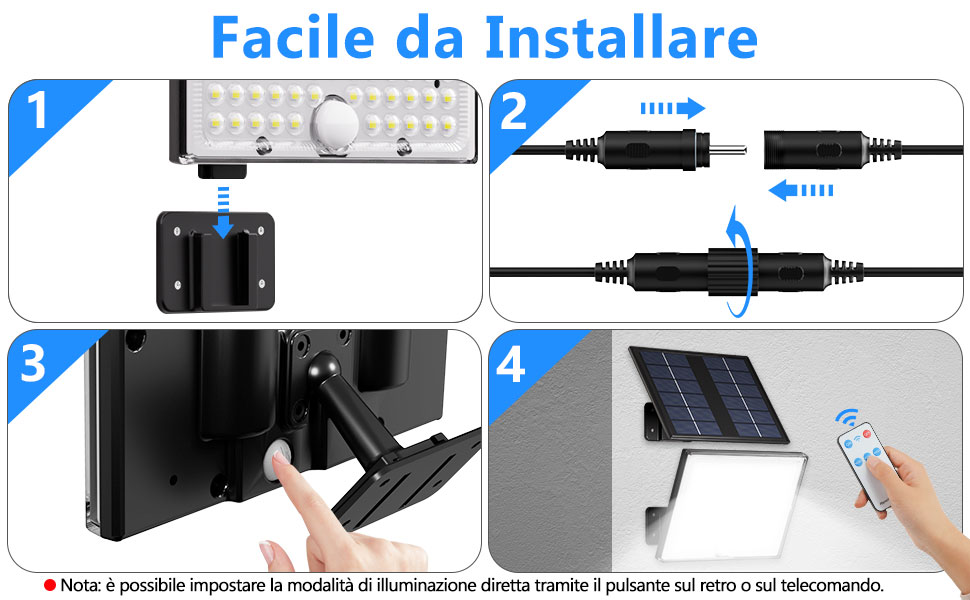 Realky Solarleuchte mit Bewegungsmelder und getrenntem Solarpanel – Detail 4