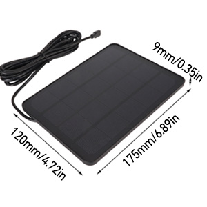 ciciglow 4 W Solarpanel für Überwachungskamera in Schwarz und Weiss – Detail 3