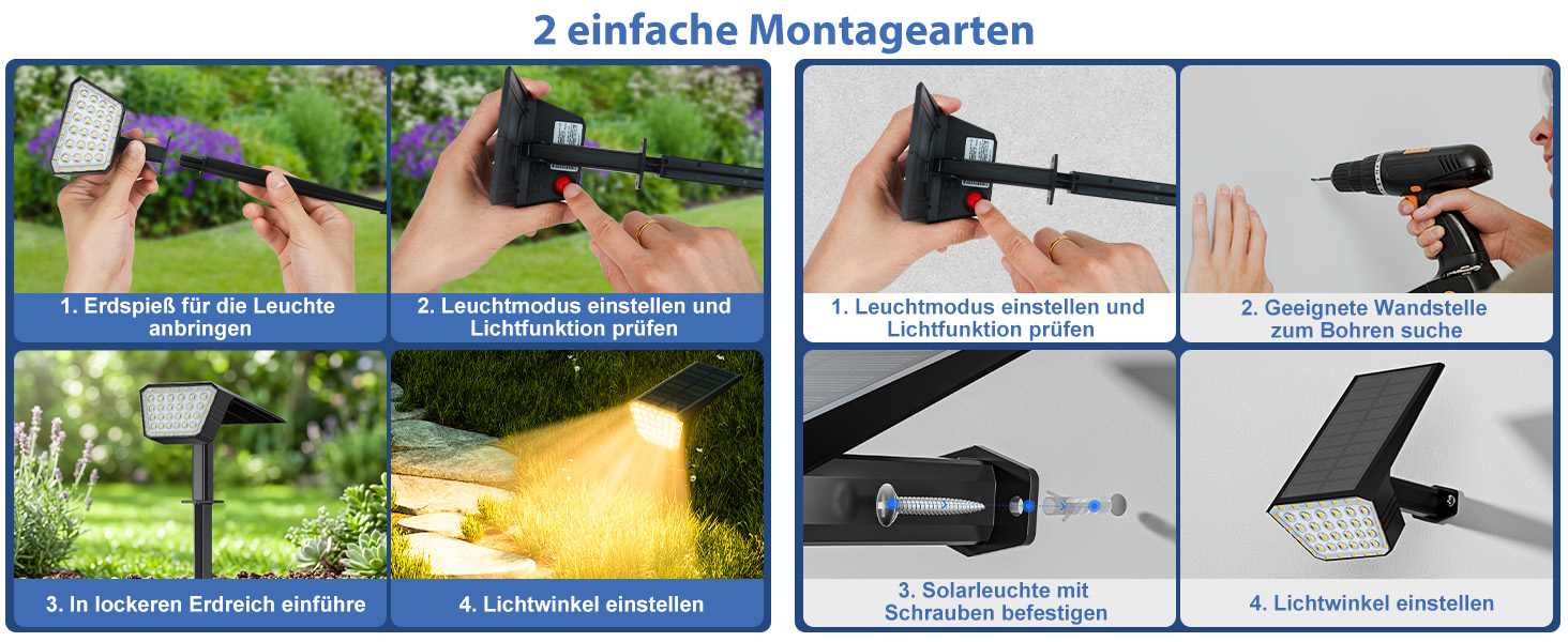 FIFlying Solarstrahler Aussen IP67, 2 oder 4 Stück, Warmweiss oder Kaltweiss – Detail 4