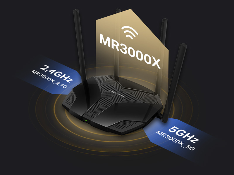 Mercusys MR3000X Wi-Fi 6 Router mit vier Antennen – Detail 8