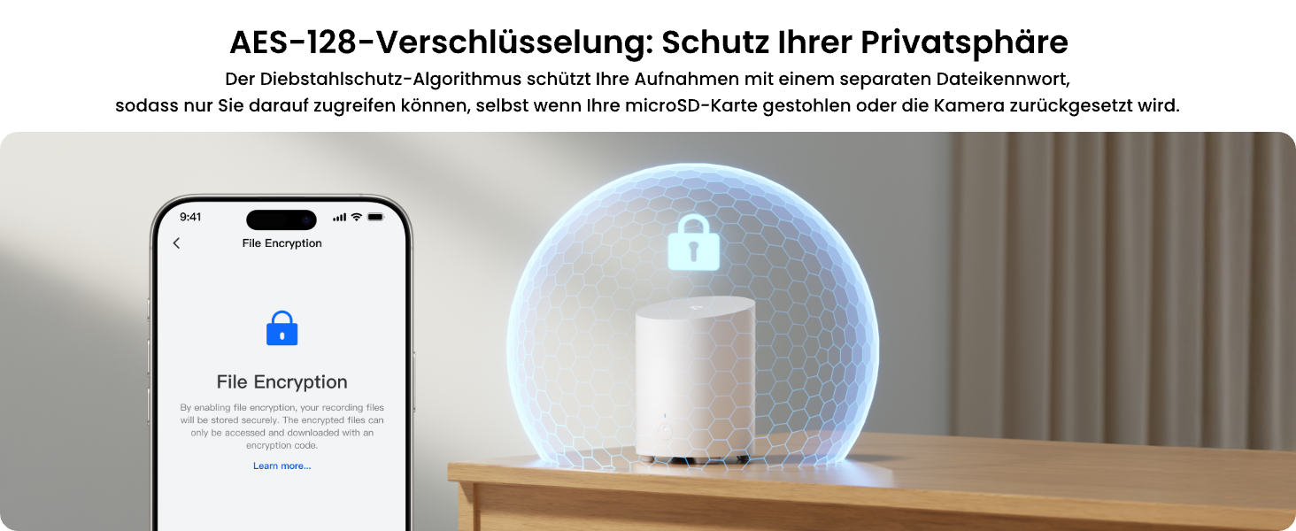 Reolink Home Hub Mini mit vier Argus 3 Pro Solar-Überwachungskameras – Detail 2