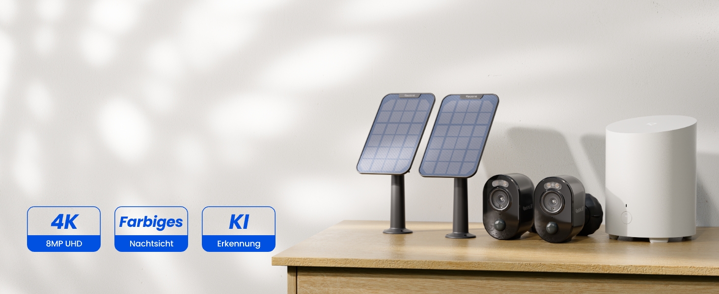 Reolink 4K Solar-Überwachungsset mit Home Hub Mini und zwei Argus 3 Ultra Kameras – Detail 1