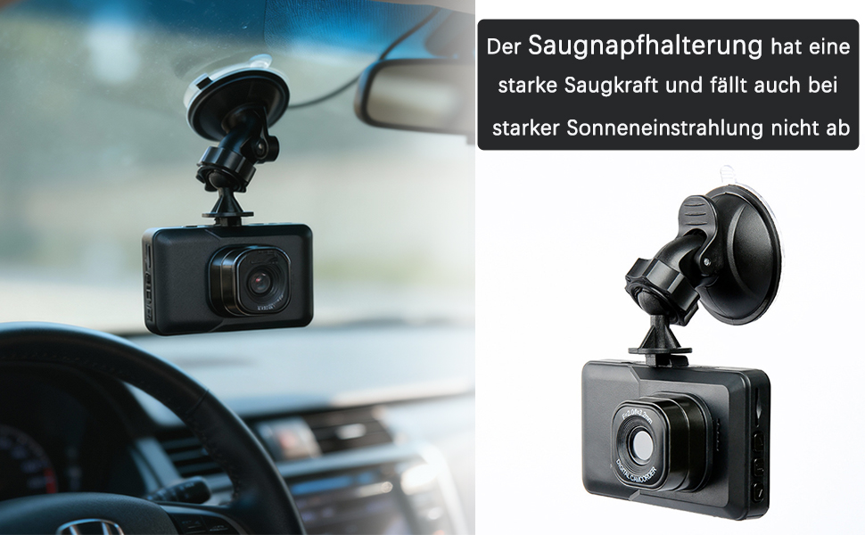 CLKE Saugnapf-Halterung für Dashcam und Navi mit 6 Adaptern – Detail 4