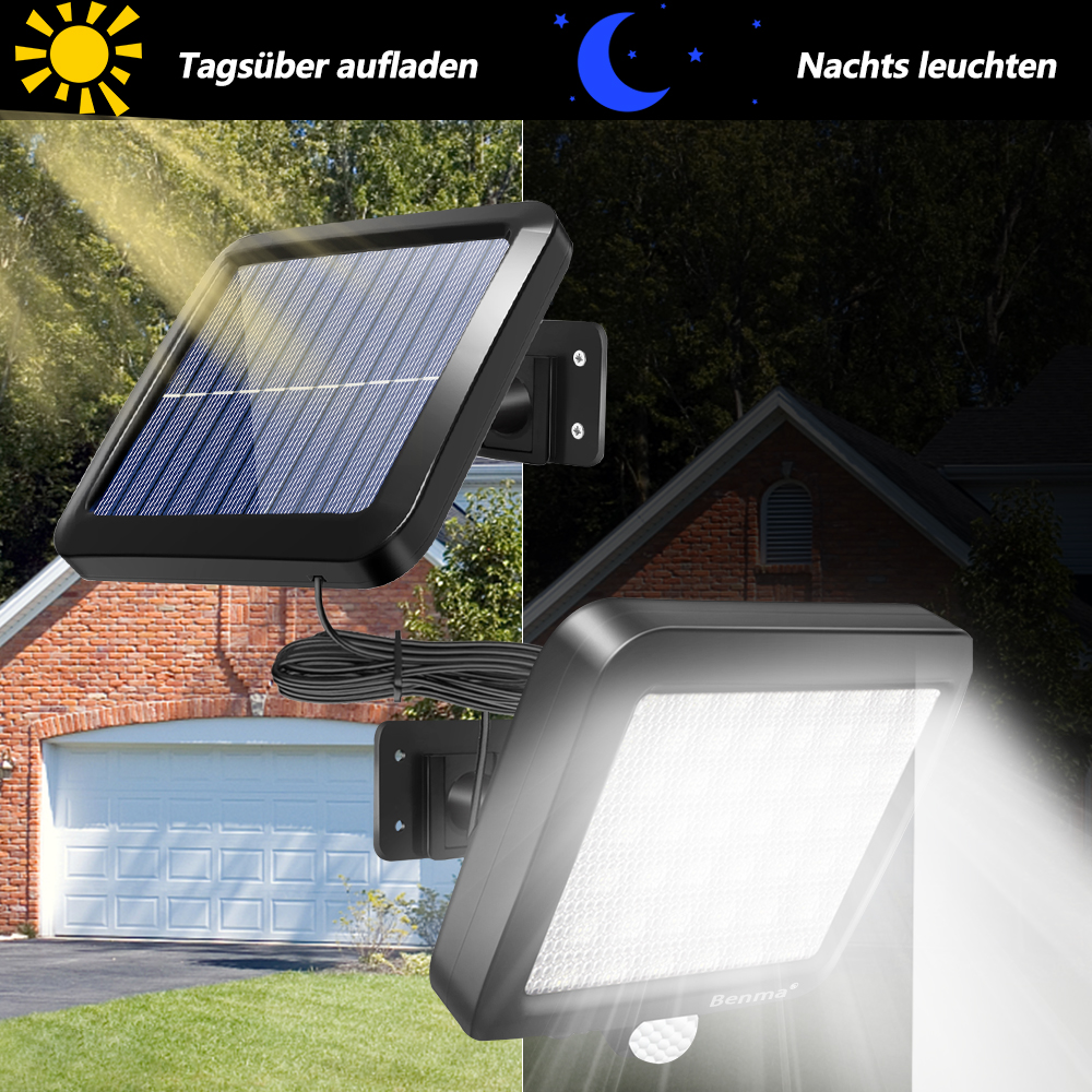 BENMA Solarlampe mit Bewegungsmelder und 5 m Kabel – Detail 4