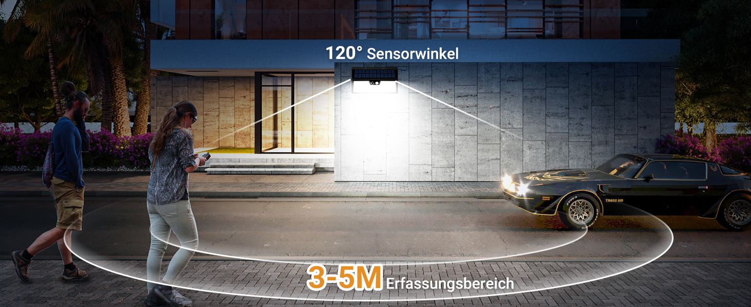 vighep Solar-Wandleuchte Aussen mit Bewegungsmelder und 318 LEDs – Detail 5