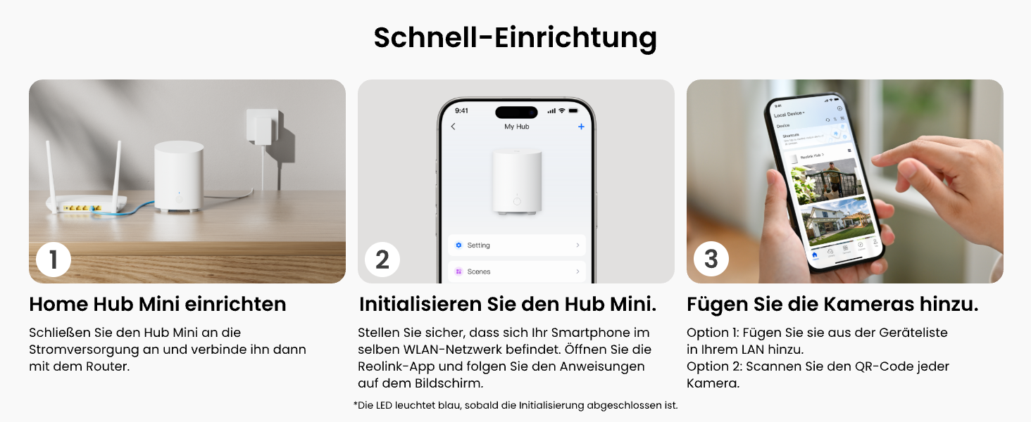 Reolink Home Hub Mini Set mit zwei Argus Solar 3K Akku-Kameras – Detail 2