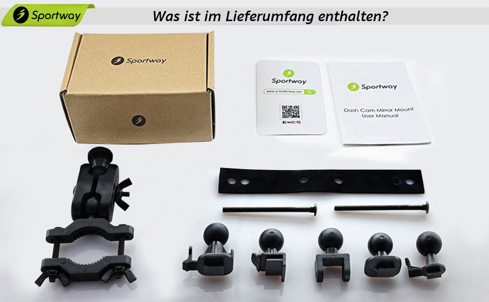 Sportway S70 Spiegelhalterung mit sechs Gelenken für Dashcam – Detail 4