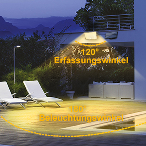 MinPea Solarlampe Warmweiss mit Bewegungsmelder und getrenntem Solarmodul – Detail 2