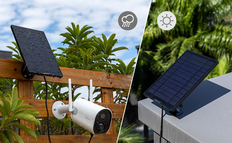 COOAU ZS-GQ5 Solarpanel für Überwachungskameras – Detail 2