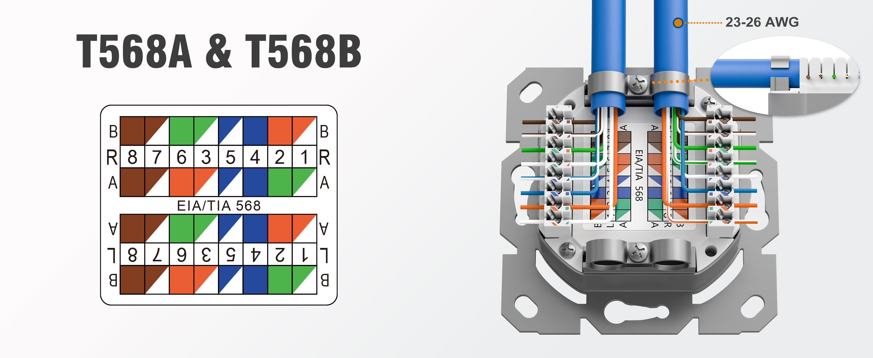 FGB Netzwerkdose CAT6a 2 Port Aufputz Unterputz – Detail 2