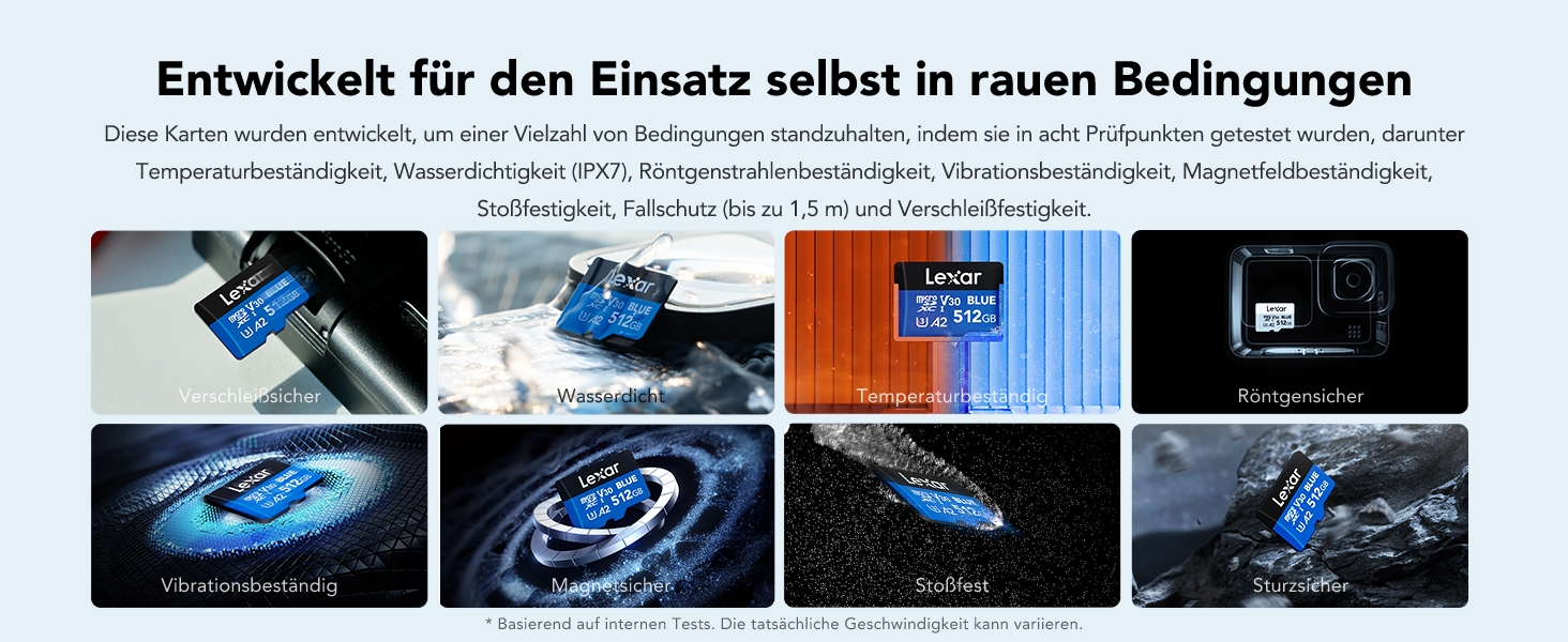 Lexar Blue microSDXC 512 GB mit A2 und V30 für Video und Apps – Detail 12