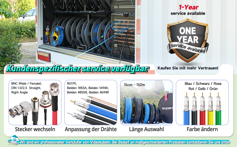 Superbat BNC-Kabel 75 Ohm für HD-SDI und 3G-SDI – Detail 2