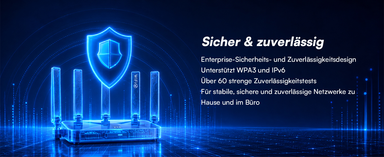 ZTE E2301 AX3000 Wi-Fi 6 WLAN-Router mit fünf Antennen – Detail 11