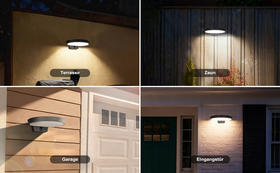 auralab Solarlampe mit Bewegungsmelder, rund – Detail 9