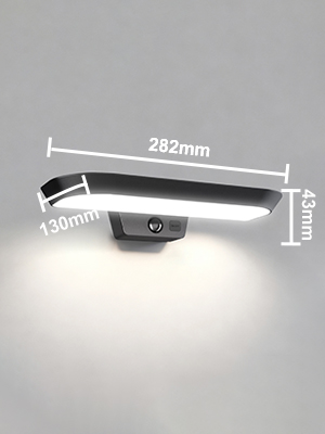 auralab ovale Solar-Wandlampe mit Bewegungsmelder für Aussenbereich – Detail 4