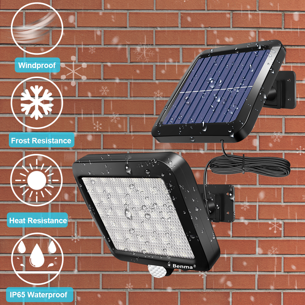 BENMA Solarlampe mit Bewegungsmelder und 5 m Kabel – Detail 3