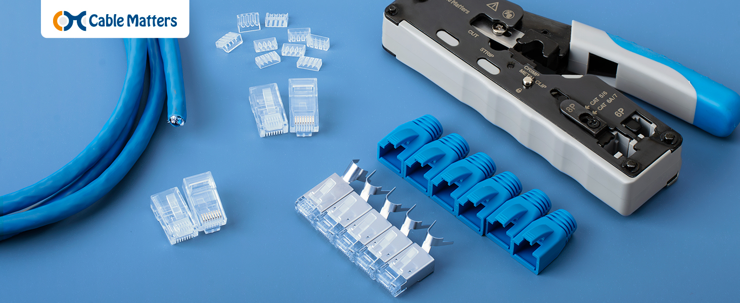 Cable Matters Cat 8 RJ45-Durchgangsstecker – Detail 1