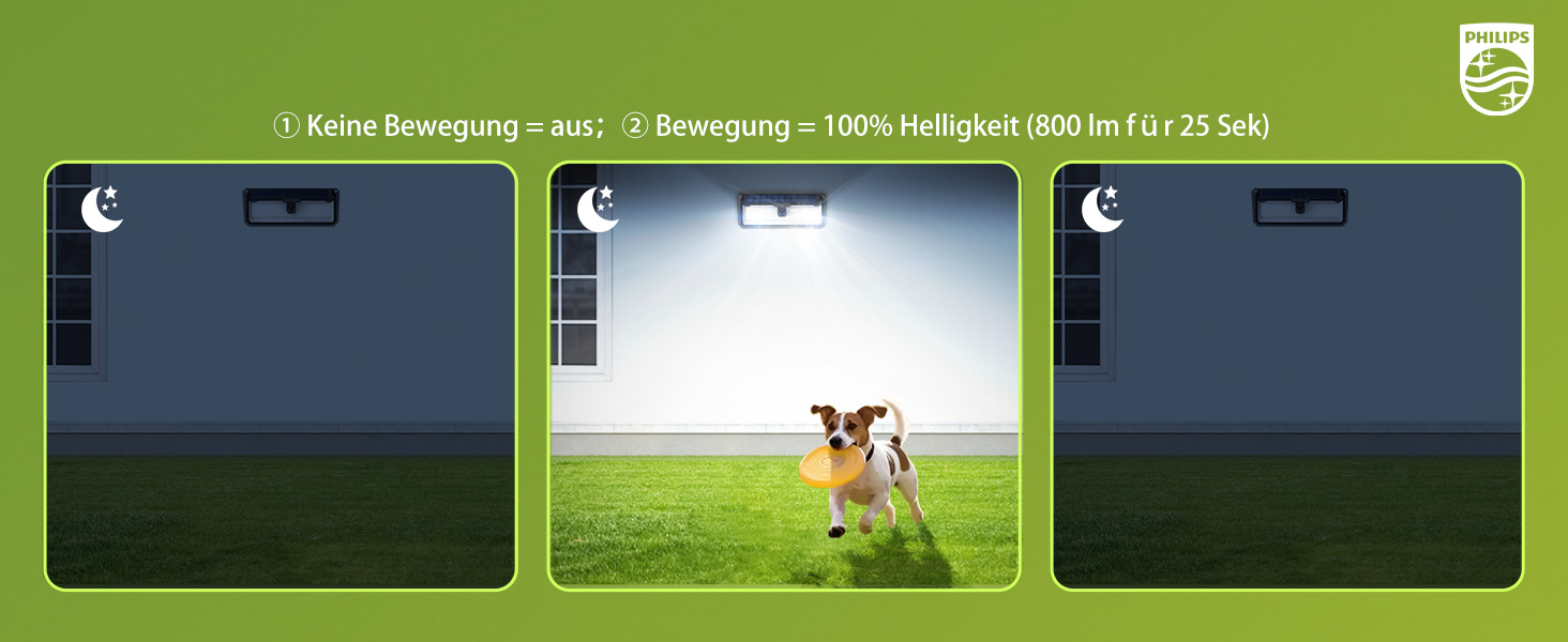 Philips Solarlampe Aussen mit Bewegungsmelder, 258 LEDs, 29,2 cm – Detail 5