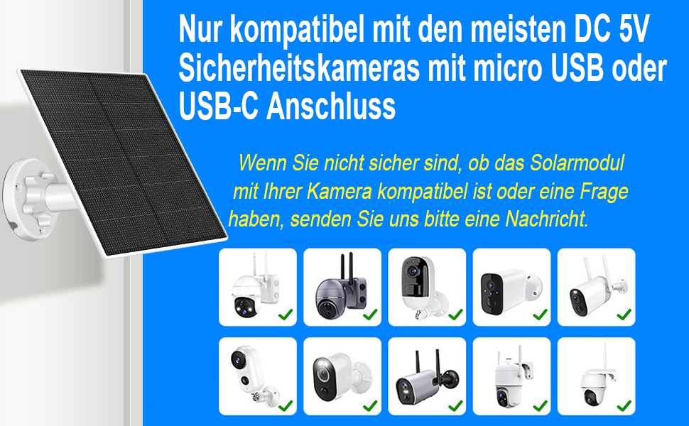 SANKABA 5W Solarpanel 2er-Pack für Kameras, USB-C und Micro-USB, IP65 – Detail 2