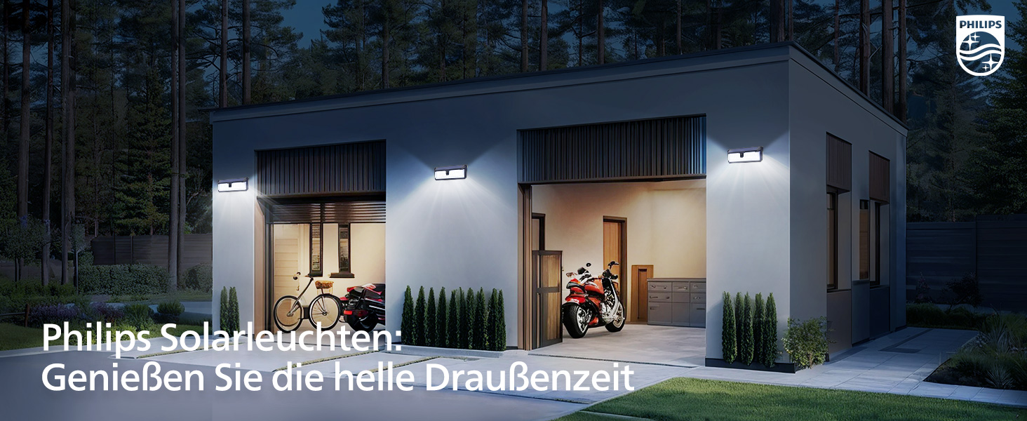 Philips Solarlampe Aussen mit Bewegungsmelder, 258 LEDs, 29,2 cm – Detail 12