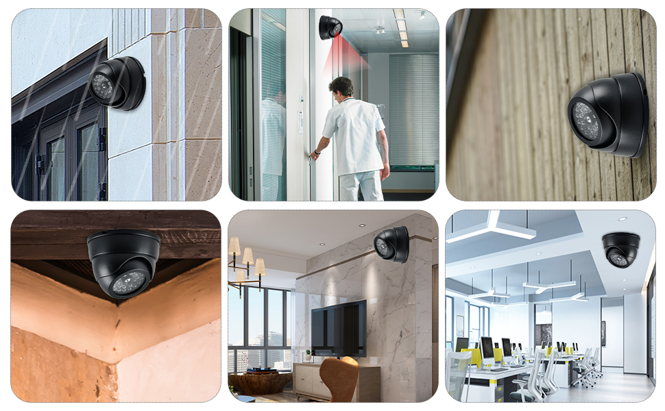 BUYGOO Kamera-Attrappe mit blinkender LED als Abschreckung – Detail 2