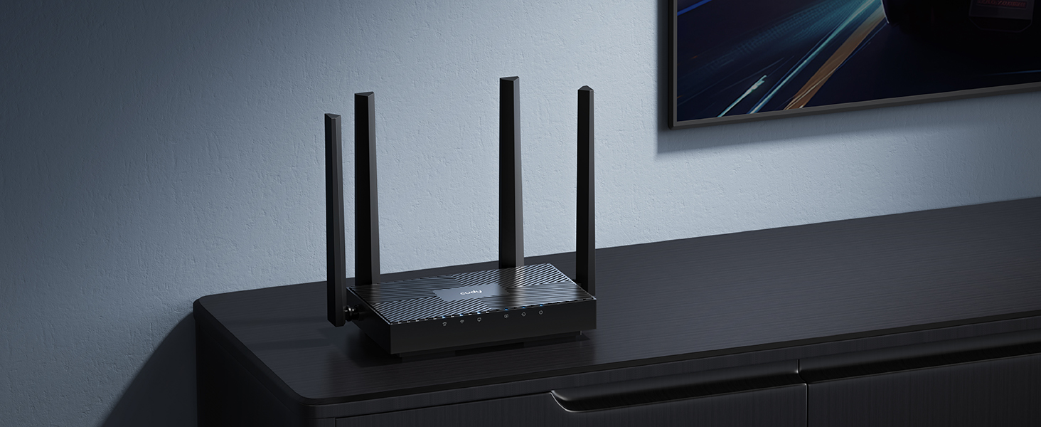 Cudy WR3000E Mesh-WLAN-Router Wi-Fi 6 AX3000 mit fünf Gigabit-Anschlüssen – Detail 7
