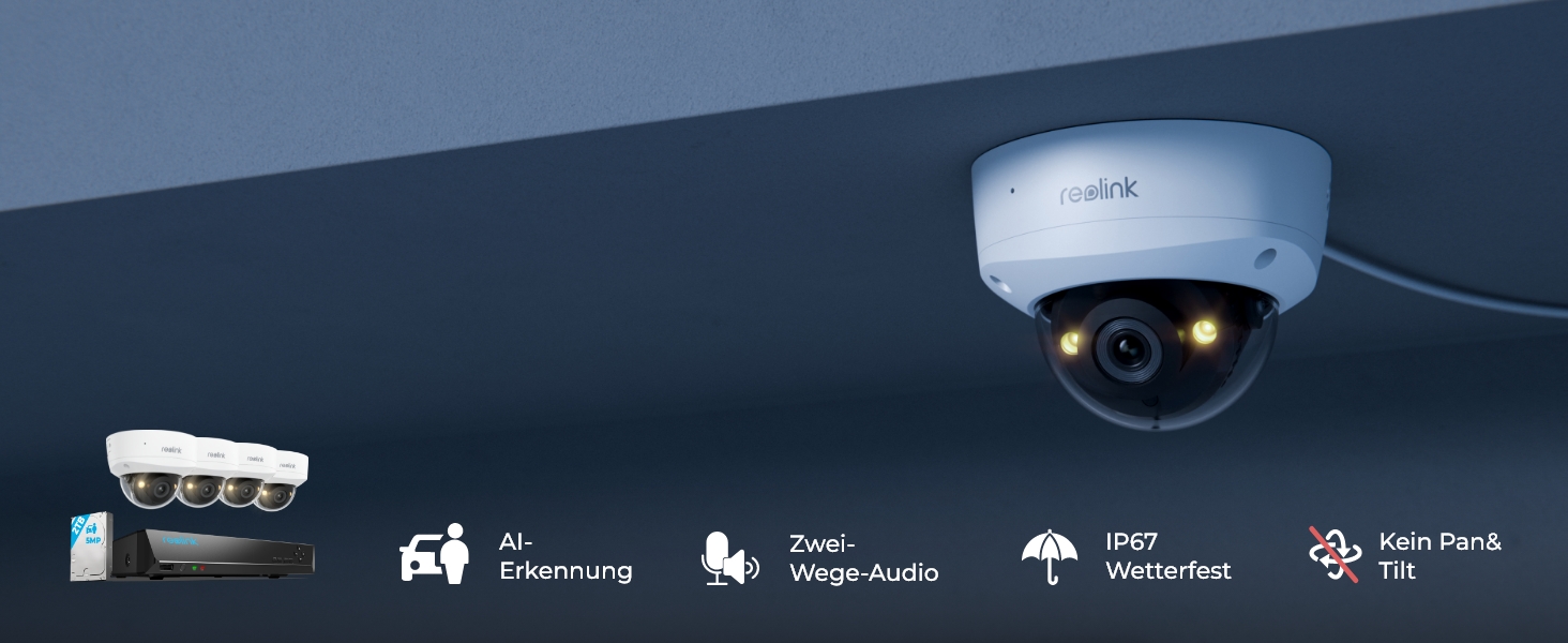 Reolink RLK8-500V4 5-MP-PoE-Überwachungsset mit NVR und vier Kameras – Detail 1