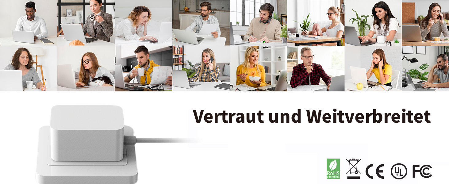 Lonnky 12 V 1 A Netzadapter mit 3 m Kabel weiss – Detail 1