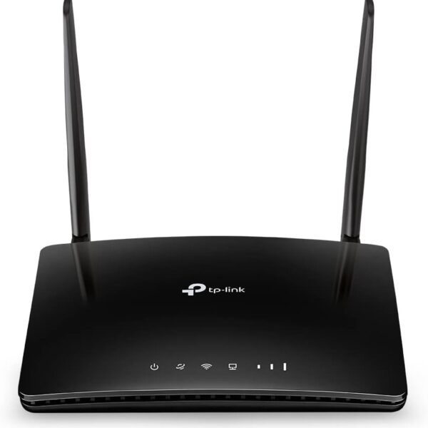 TP-Link TL-MR6400 4G LTE Router mit Antennen und SIM-Kartensteckplatz